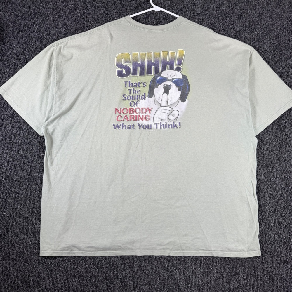 Vintage Big Dogs Graphic T-Shirt Men's 5XL Thats The Sound Of Nobody Caring 2006